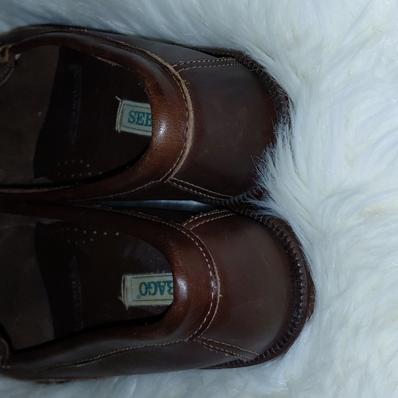 EUC Sebago Brown Leather Loafers 9M Little To No Wear Super Clean Inside - Picture 7 of 7